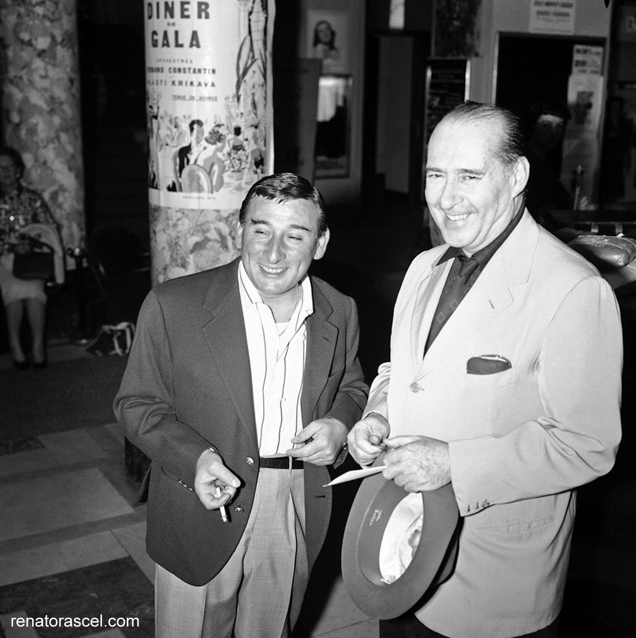 Rascel con Rossellini al festival di Cannes 1959